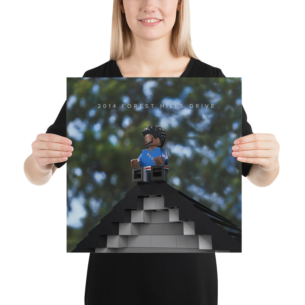 "J. Cole - 2014 Forest Hills Drive" Lego Parody Poster