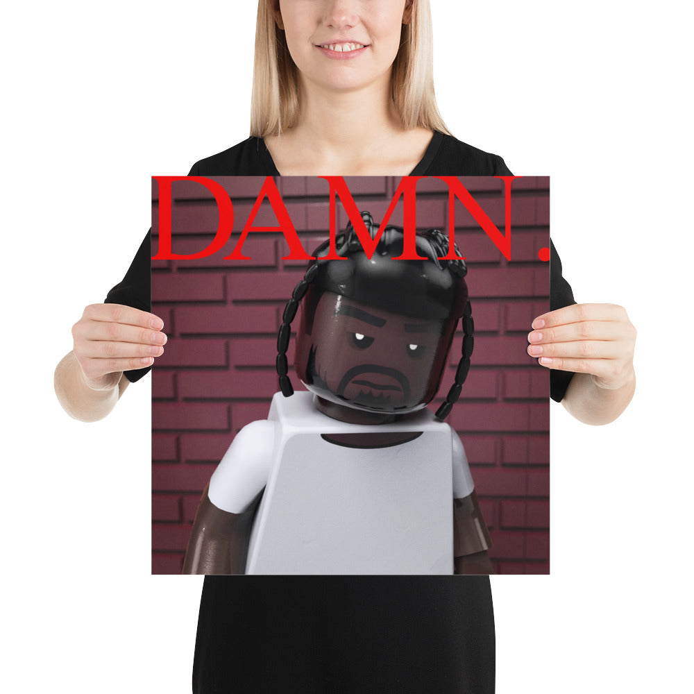 "Kendrick Lamar - DAMN." Lego Parody Poster