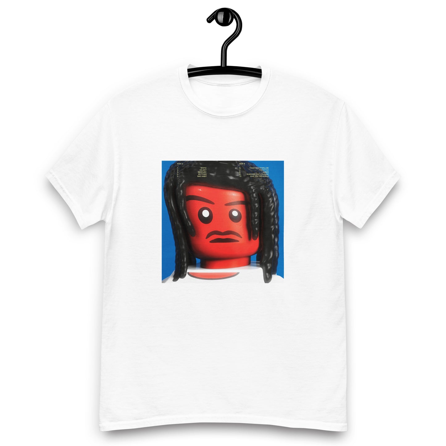 "Steve Lacy - Gemini Rights (Physical "Back" Cover" Lego Parody Tshirt