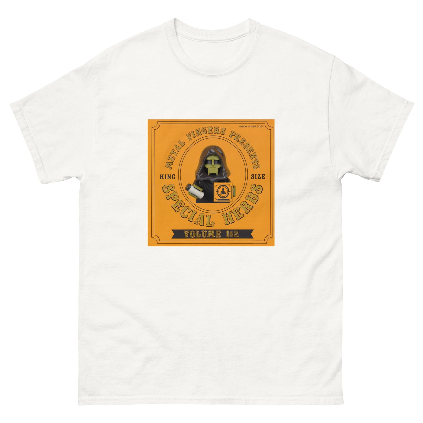 "MF DOOM - Metal Fingers Presents: Special Herbs, Vol. 1 & 2" Lego Parody Tshirt