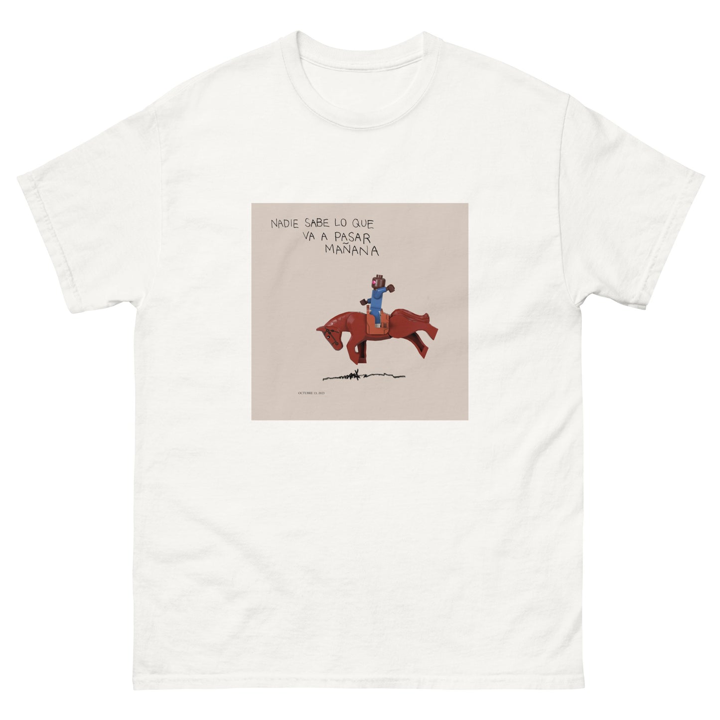 "Bad Bunny - Bad Bunny - nadie sabe lo que va a pasar mañana" Lego Parody Tshirt