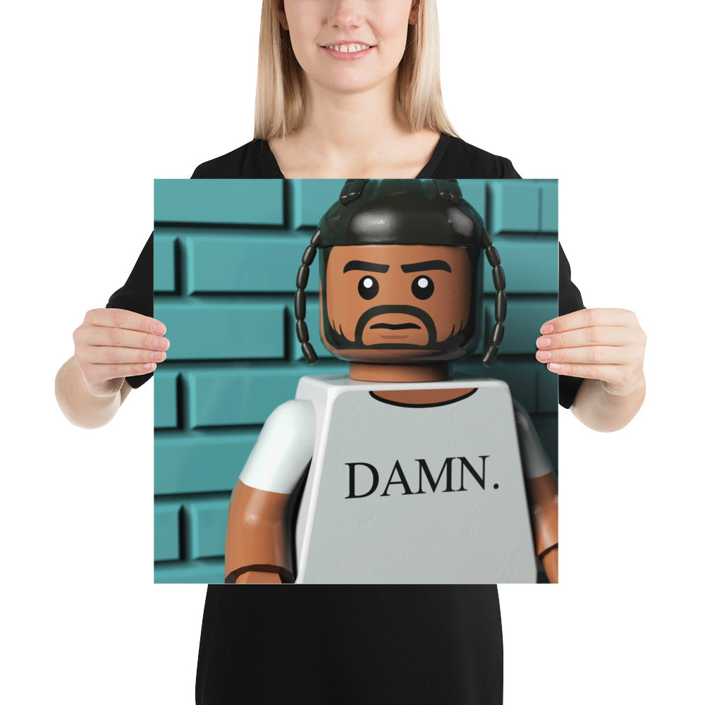 "Kendrick Lamar - DAMN. (Cover Shoot Outtake)" Lego Parody Poster