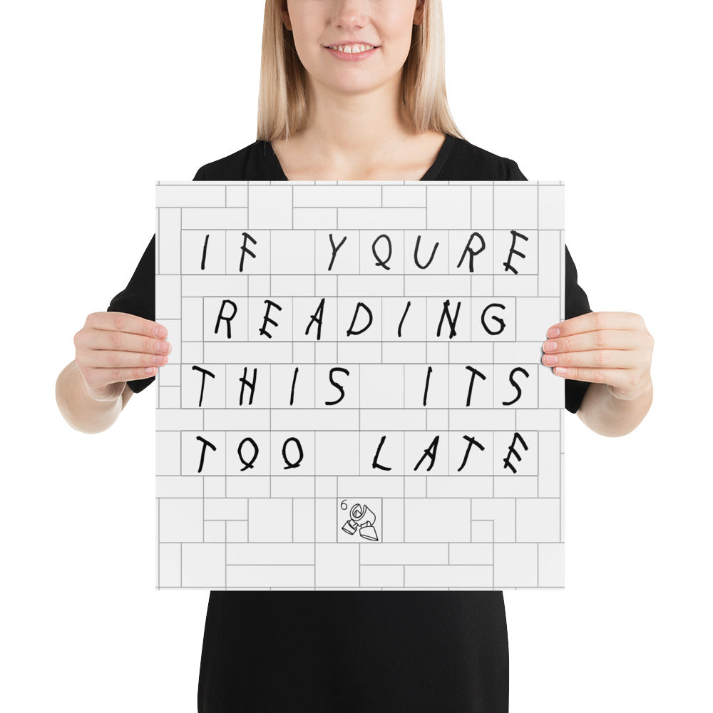 "Drake - If You're Reading This It's Too Late" Lego Parody Poster