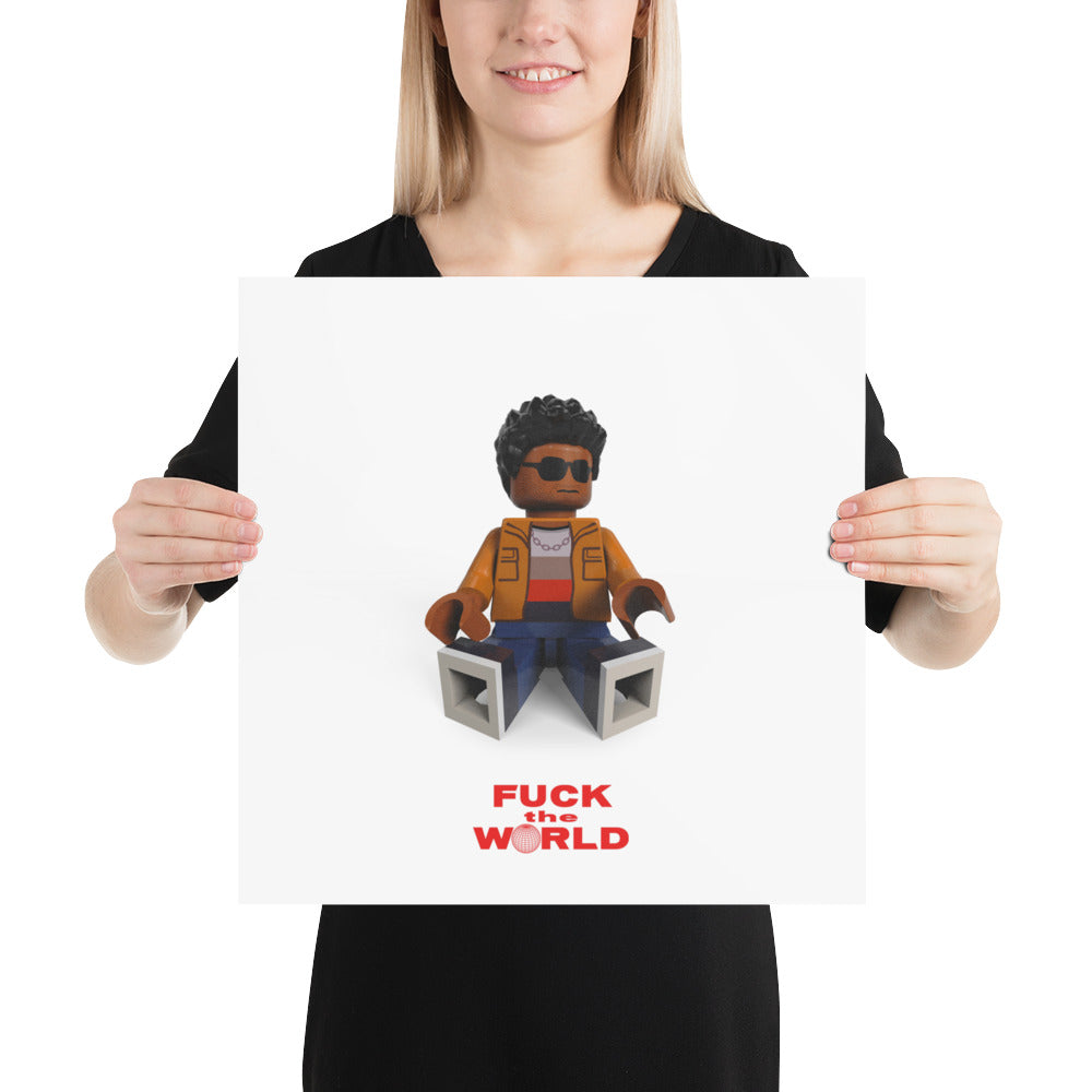 "Brent Faiyaz -  Fuck The World" Lego Parody Poster