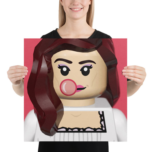 "Addison Rae - AR" Lego Parody Poster