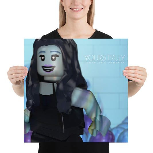 "Ariana Grande - Yours Truly (Tenth Anniversary Edition)" Lego Parody Poster