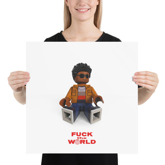 "Brent Faiyaz -  Fuck The World" Lego Parody Poster