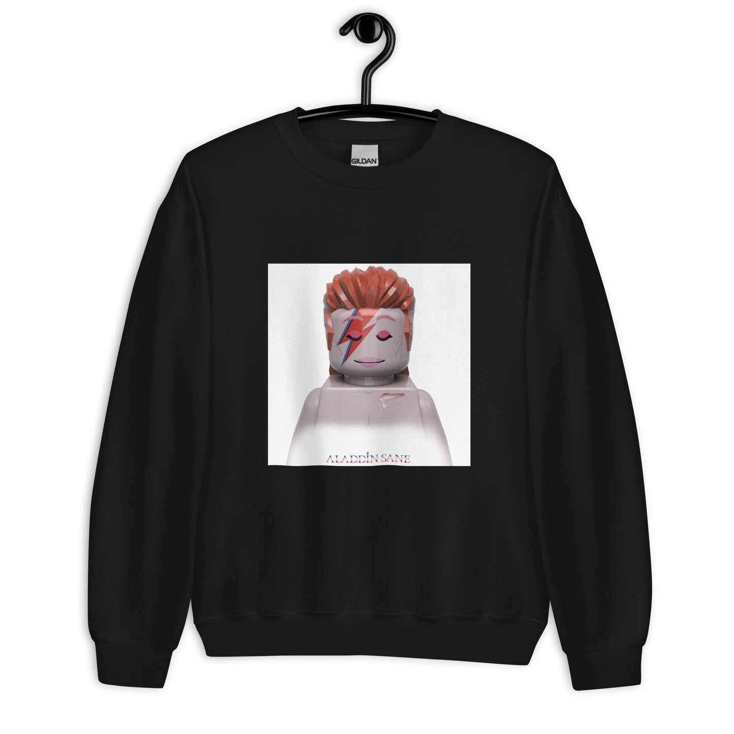 "David Bowie - Aladdin Sane" Lego Parody Sweatshirt