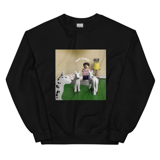 "Rex Orange County - Who Cares?" Lego Parody Sweatshirt