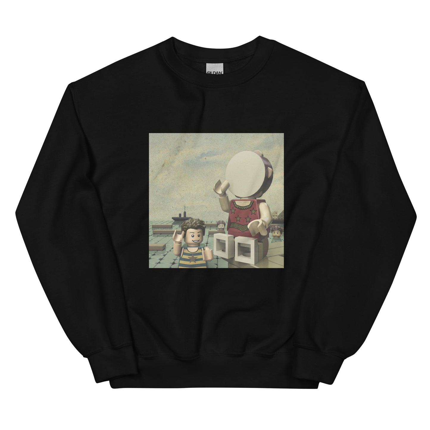 "Neutral Milk Hotel - In the Aeroplane Over the Sea" Lego Parody Sweatshirt