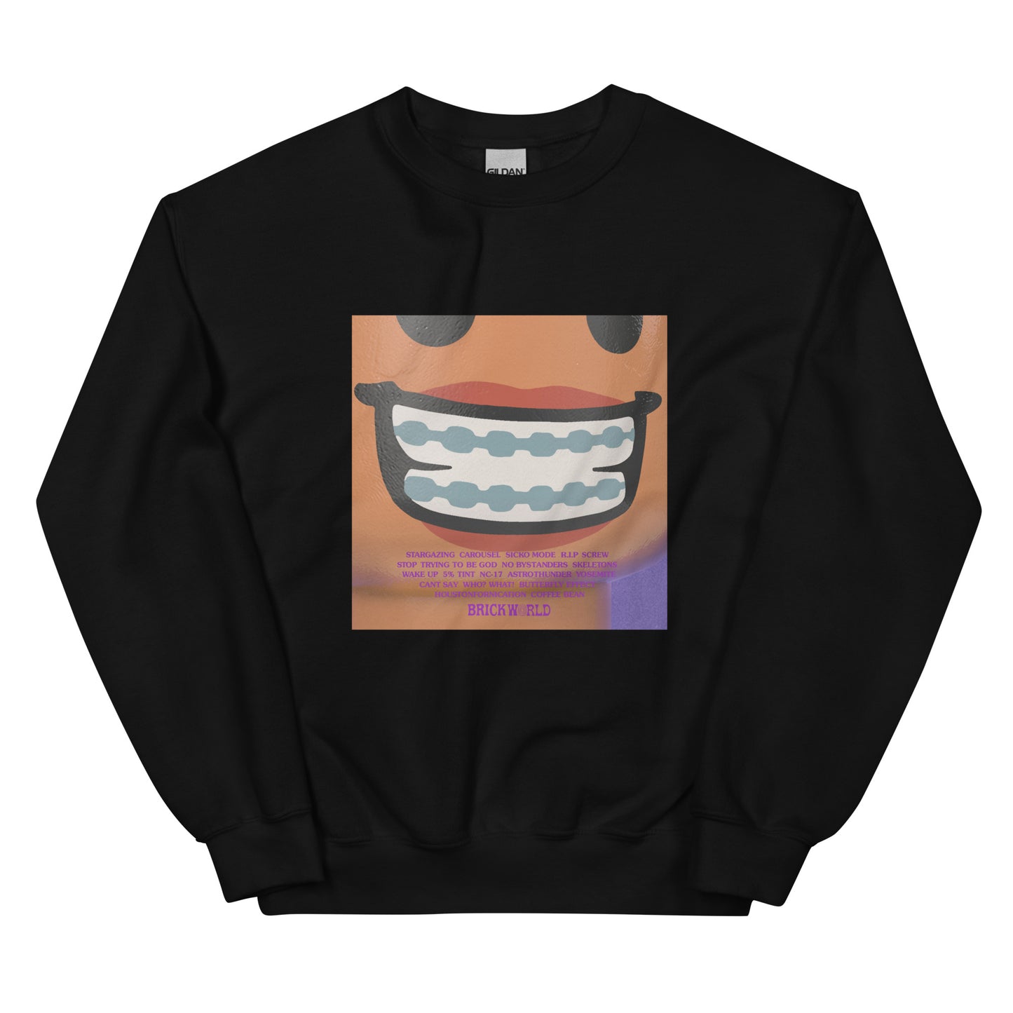 "Travis Scott - Astroworld (Physical “Back” Cover)" Lego Parody Sweatshirt