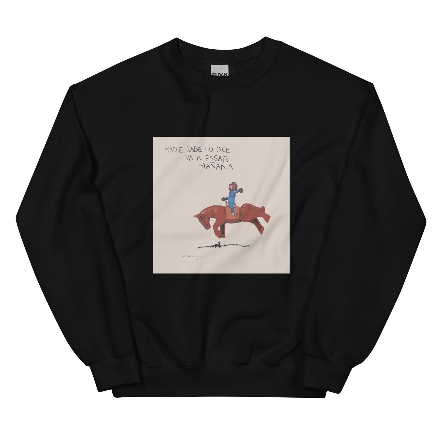 "Bad Bunny - Bad Bunny - nadie sabe lo que va a pasar mañana" Lego Parody Sweatshirt