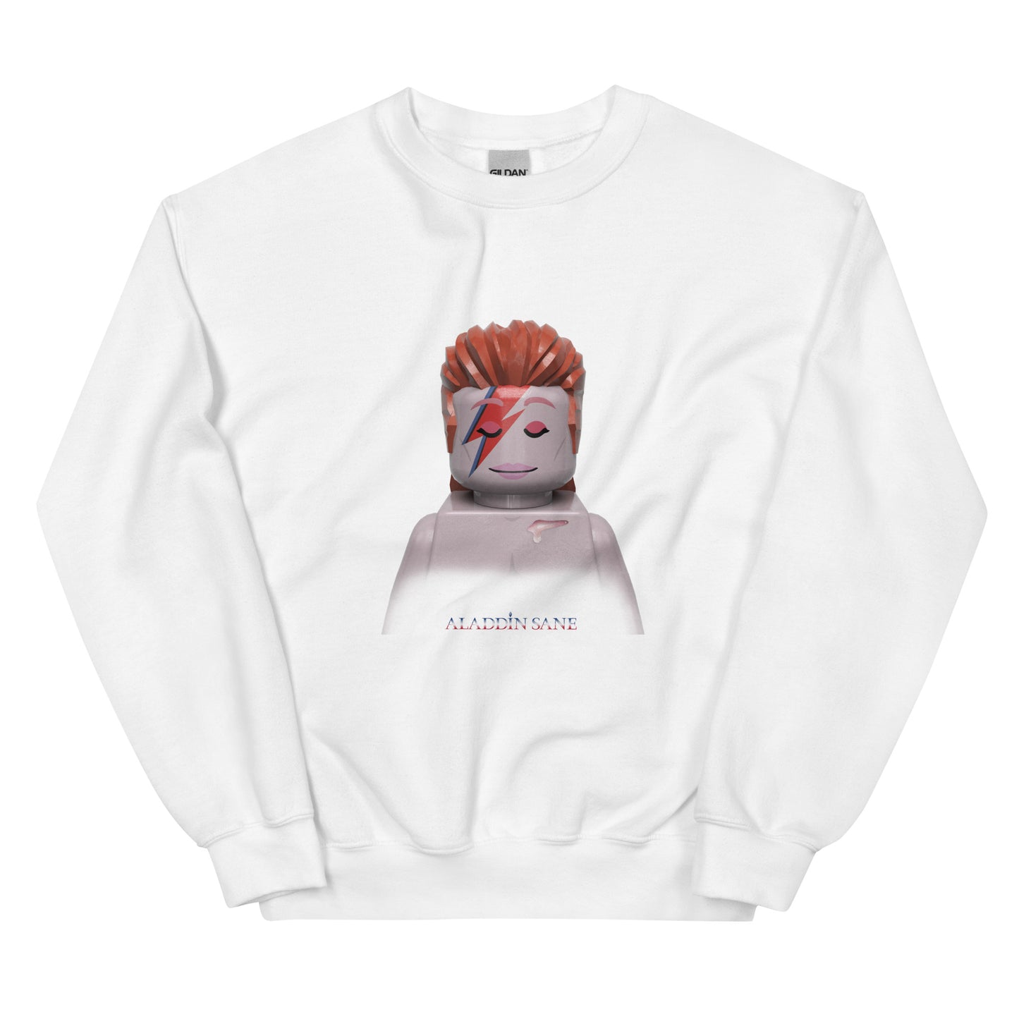 "David Bowie - Aladdin Sane" Lego Parody Sweatshirt