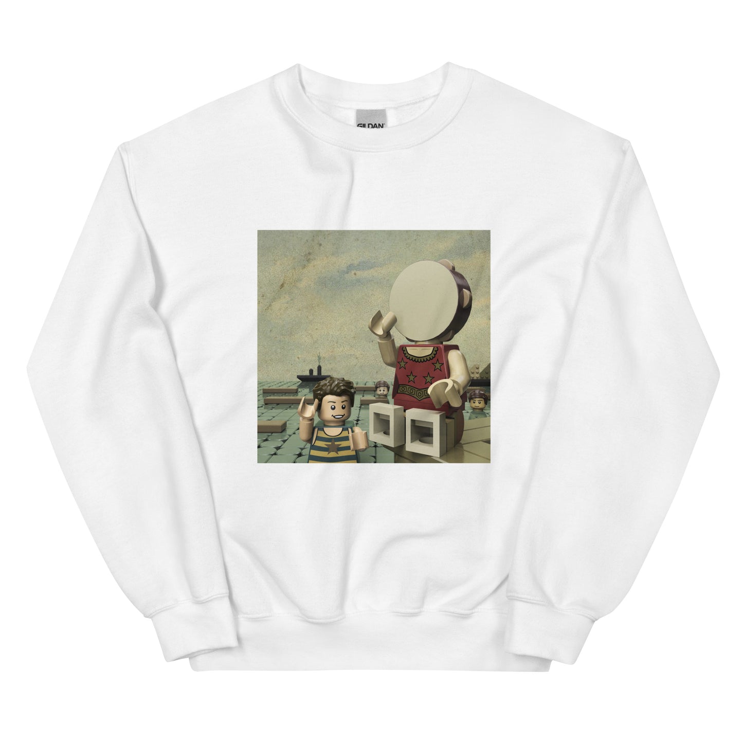 "Neutral Milk Hotel - In the Aeroplane Over the Sea" Lego Parody Sweatshirt