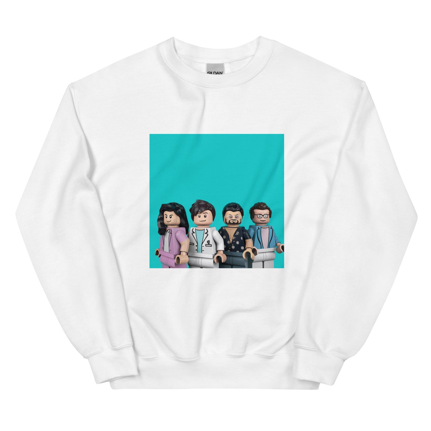 "Weezer - Weezer (Teal Album)" Lego Parody Sweatshirt