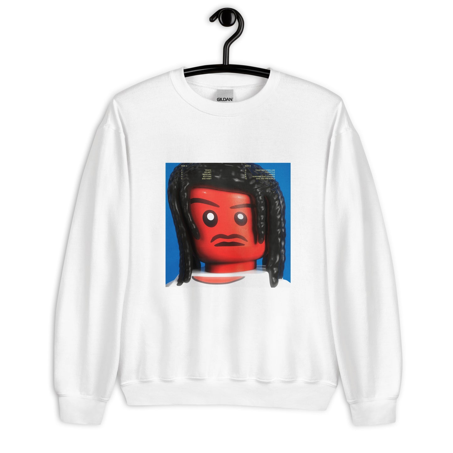 "Steve Lacy - Gemini Rights (Physical "Back" Cover" Lego Parody Sweatshirt