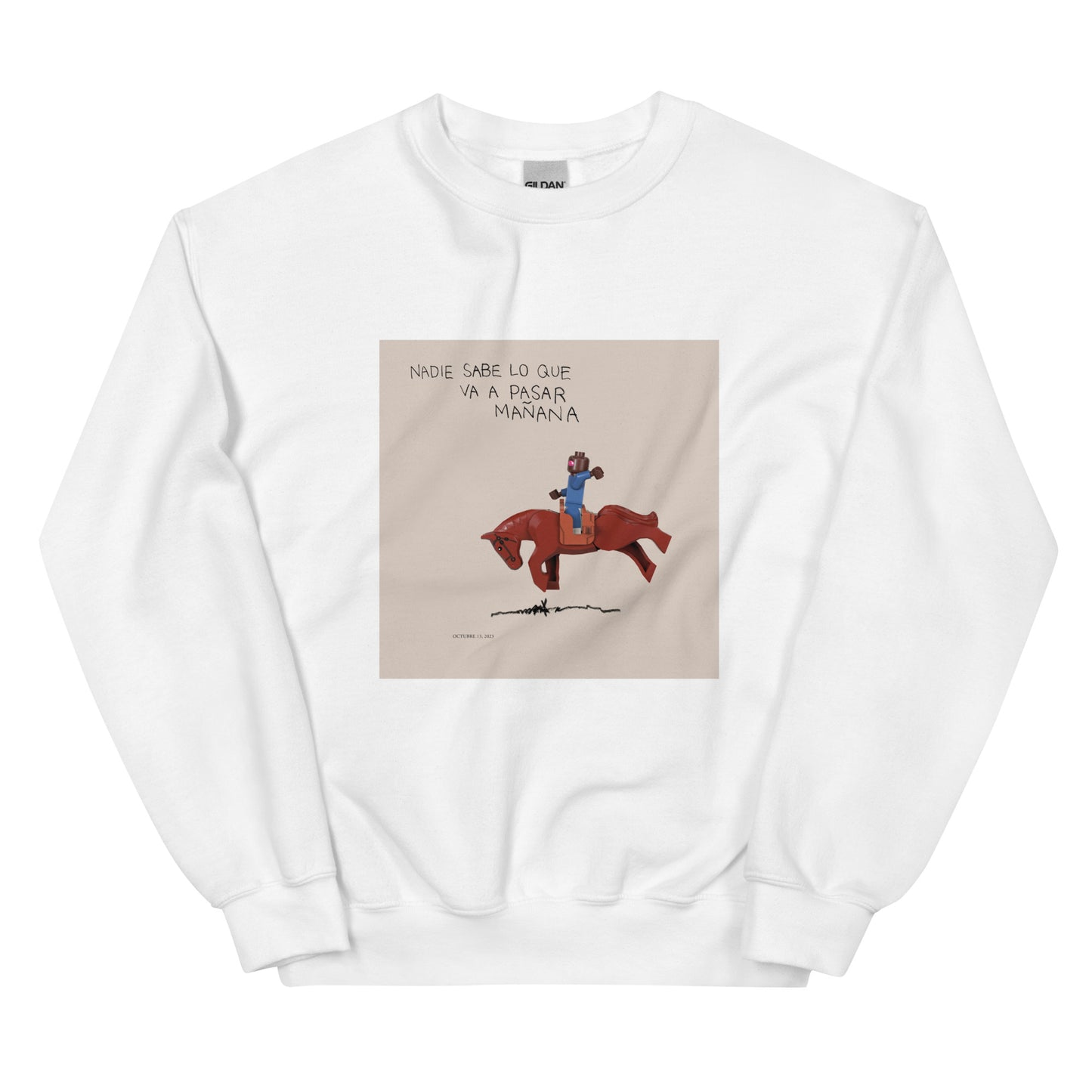 "Bad Bunny - Bad Bunny - nadie sabe lo que va a pasar mañana" Lego Parody Sweatshirt