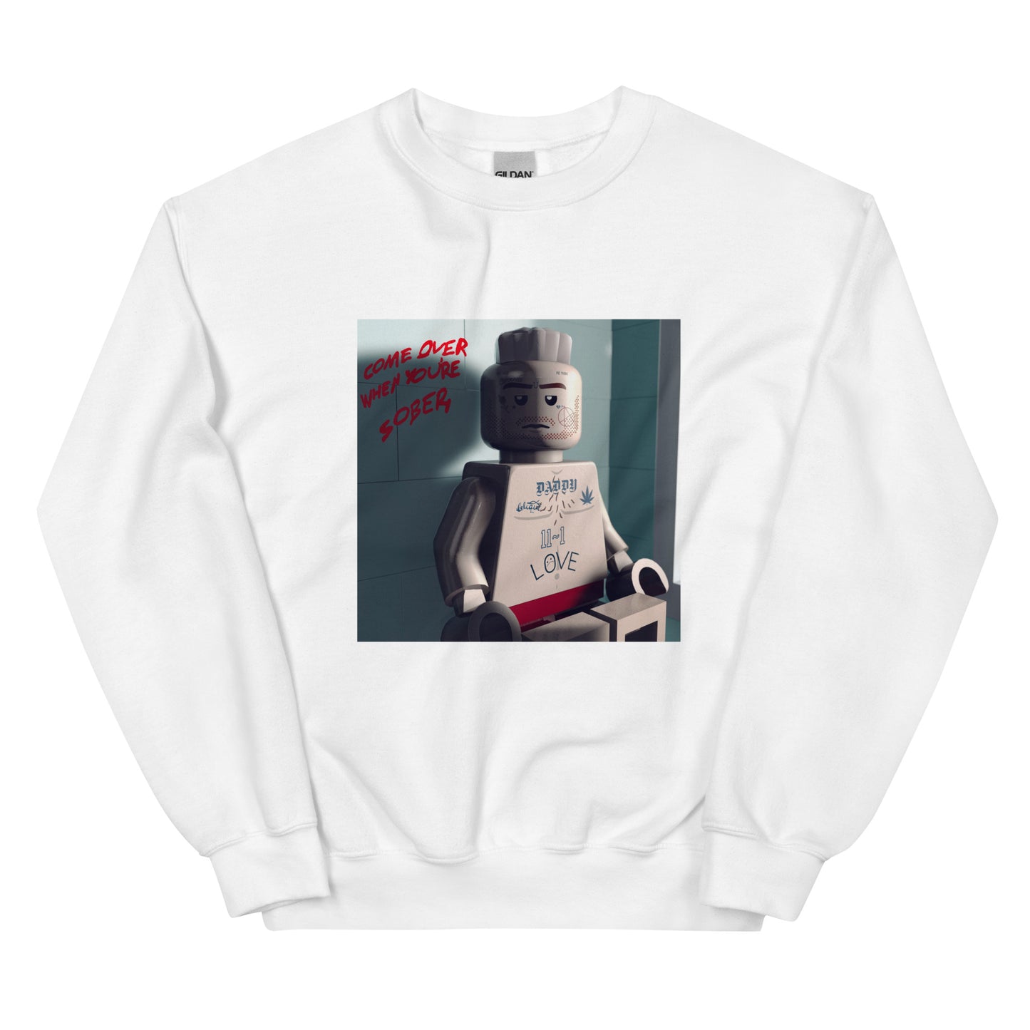 "Lil Peep - Come Over When You’re Sober, Pt. 2 (og version)" Lego Parody Sweatshirt