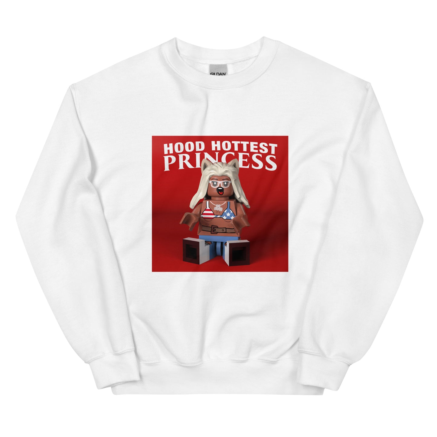 "Sexyy Red - Hood Hottest Princess" Lego Parody Sweatshirt