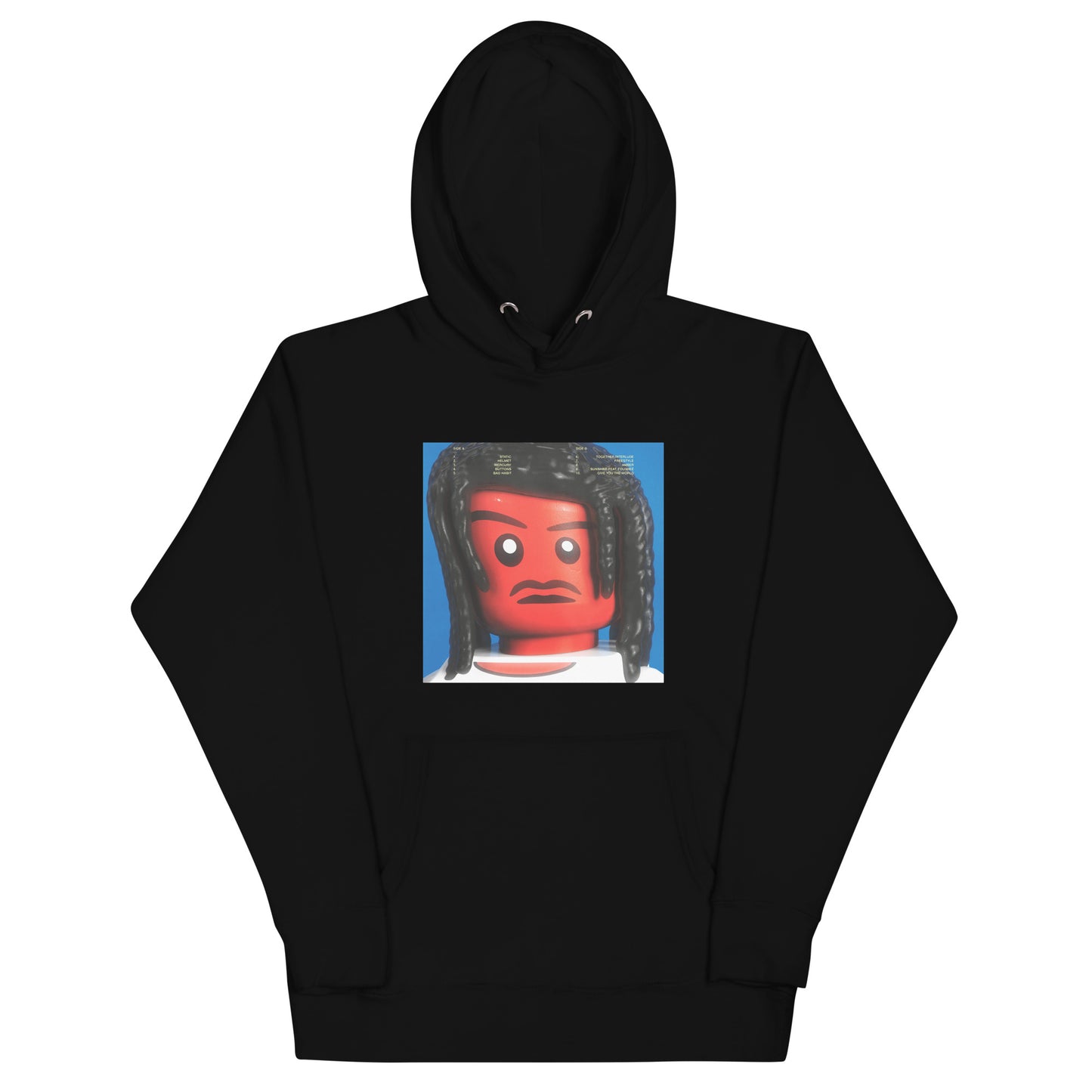 "Steve Lacy - Gemini Rights (Physical "Back" Cover" Lego Parody Hoodie