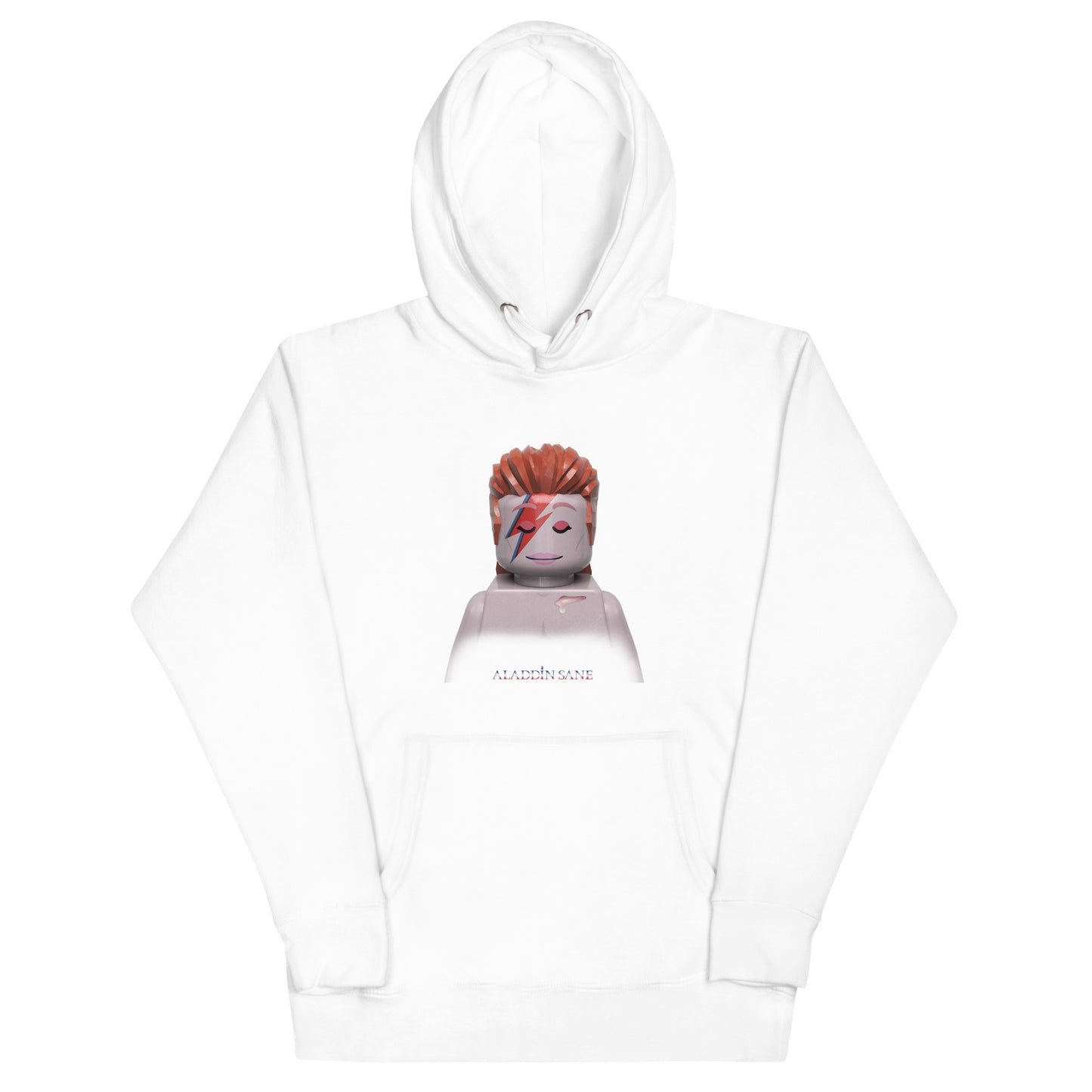 "David Bowie - Aladdin Sane" Lego Parody Hoodie