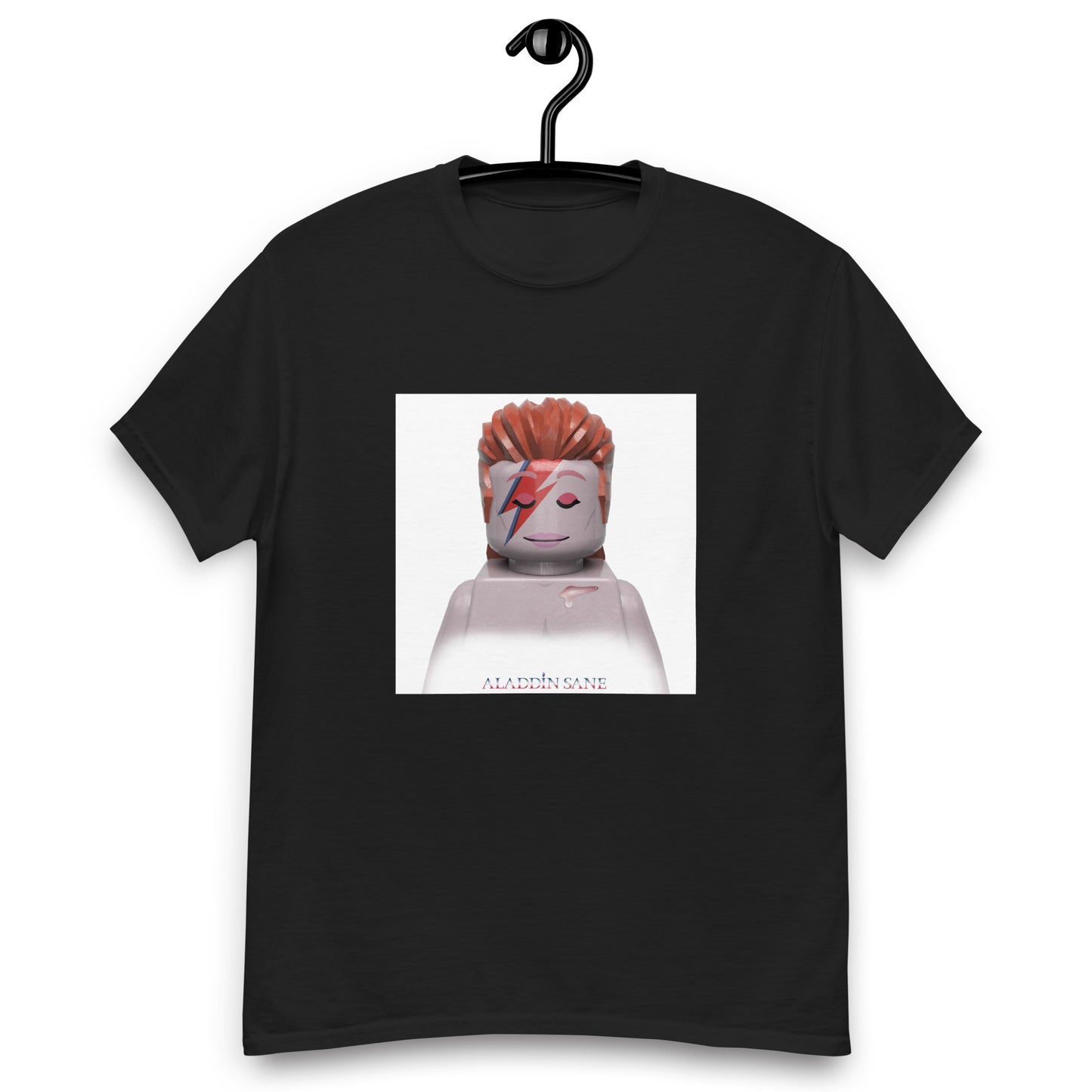 "David Bowie - Aladdin Sane" Lego Parody Tshirt