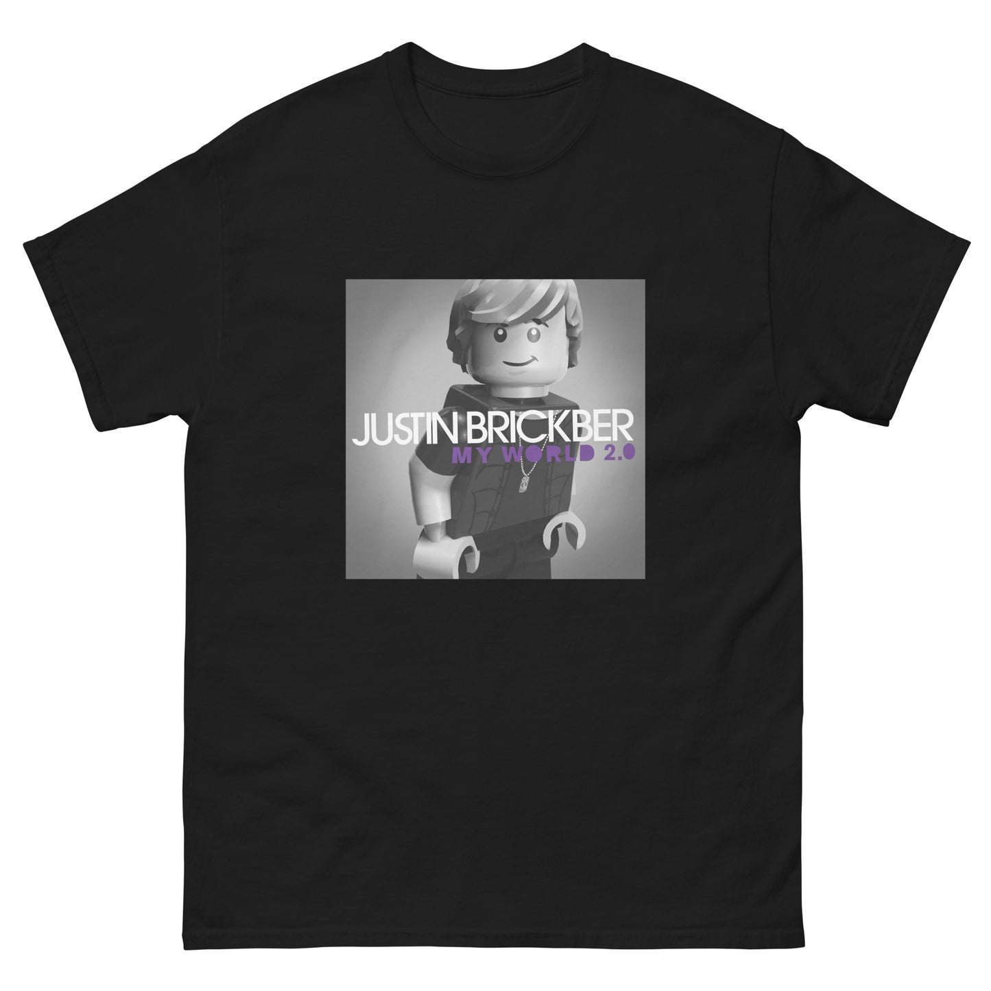 "Justin Bieber - My World 2.0" Lego Parody Tshirt