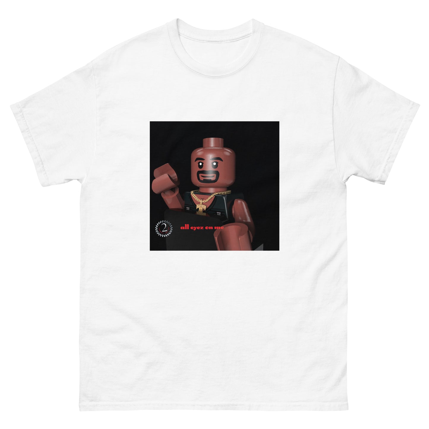 "Tupac Shakur (2Pac) - All Eyez on Me" Lego Parody Tshirt