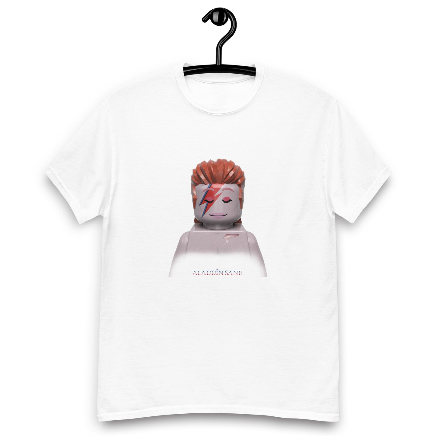 "David Bowie - Aladdin Sane" Lego Parody Tshirt