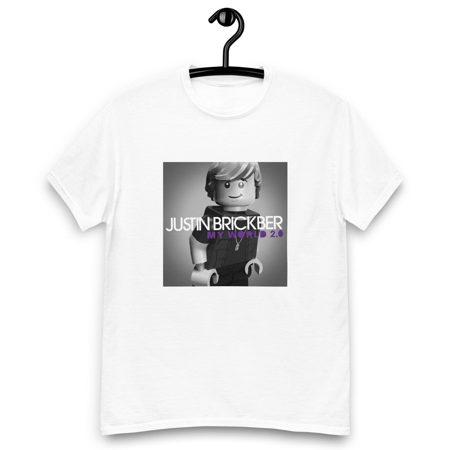 "Justin Bieber - My World 2.0" Lego Parody Tshirt