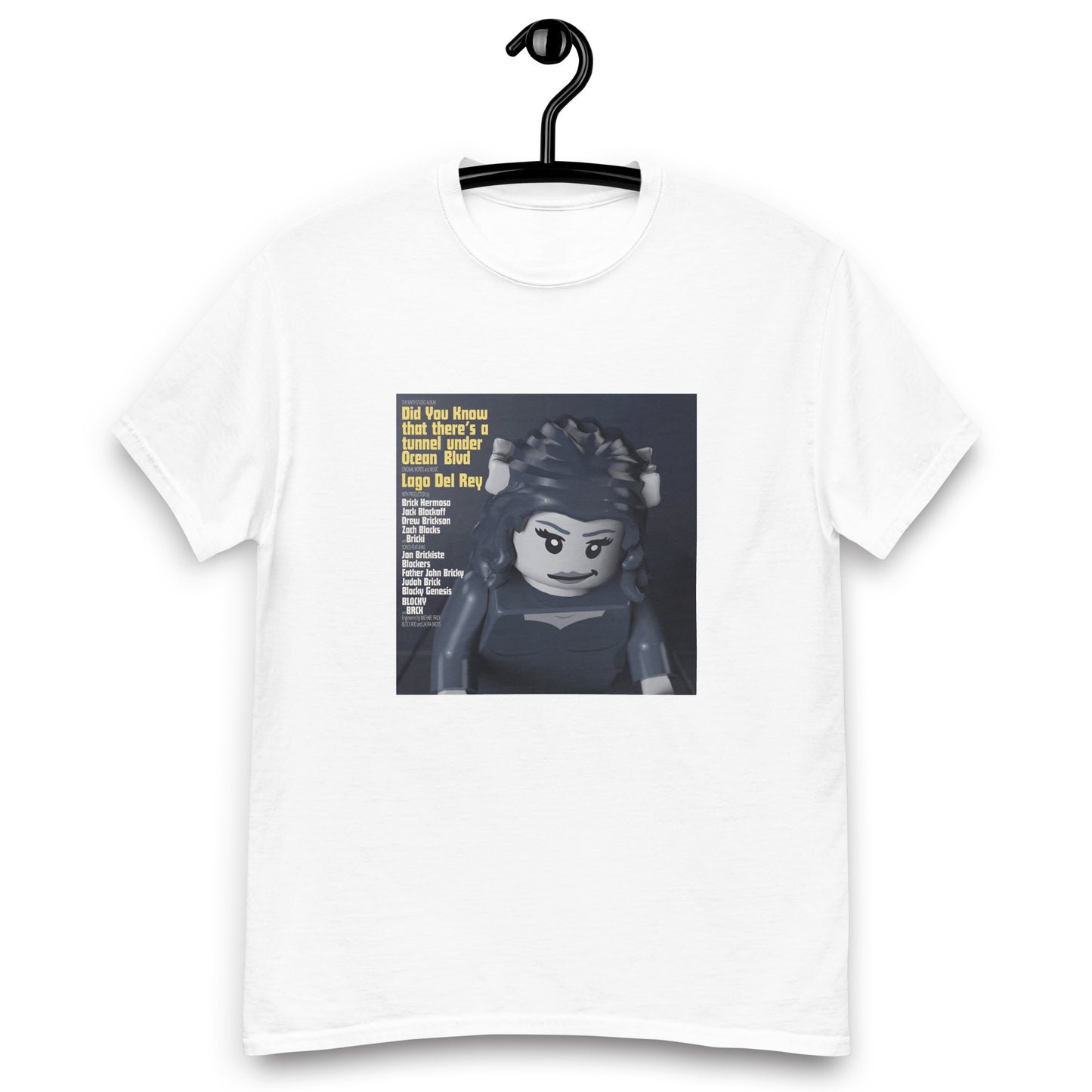 "Lana Del Rey - Did You Know That There's a Tunnel Under Ocean Blvd" Lego Parody Tshirt