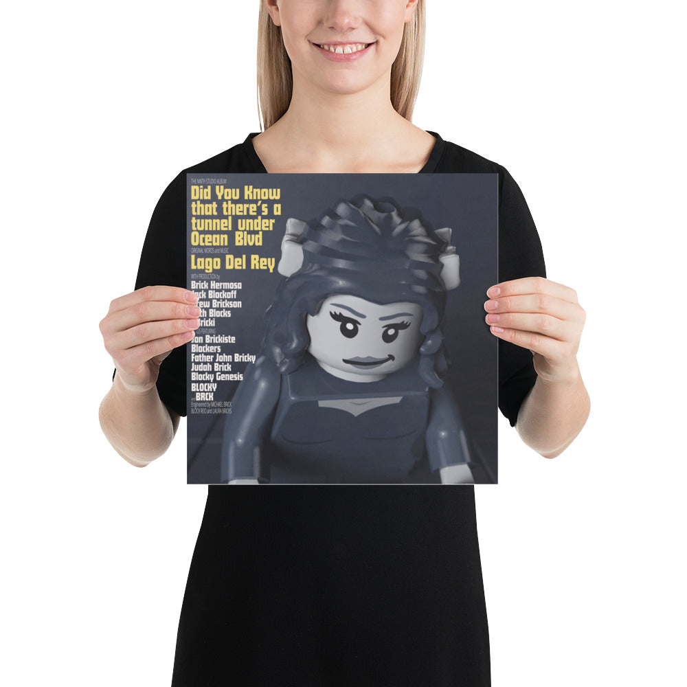 "Lana Del Rey - Did You Know That There's a Tunnel Under Ocean Blvd" Lego Parody Poster