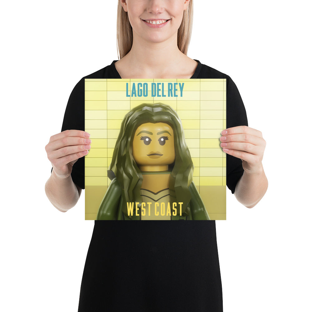 "Lana Del Rey - West Coast" Lego Parody Poster