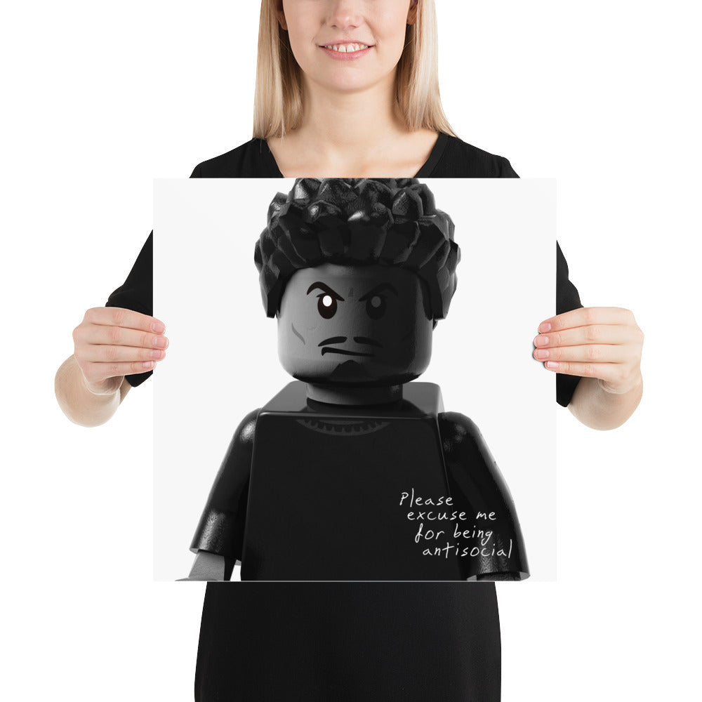 "Roddy Ricch - Please Excuse Me for Being Antisocial" Lego Parody Poster