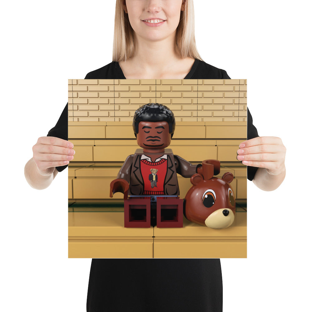 "Kanye West - The College Dropout (Photoshoot)" Lego Parody Poster