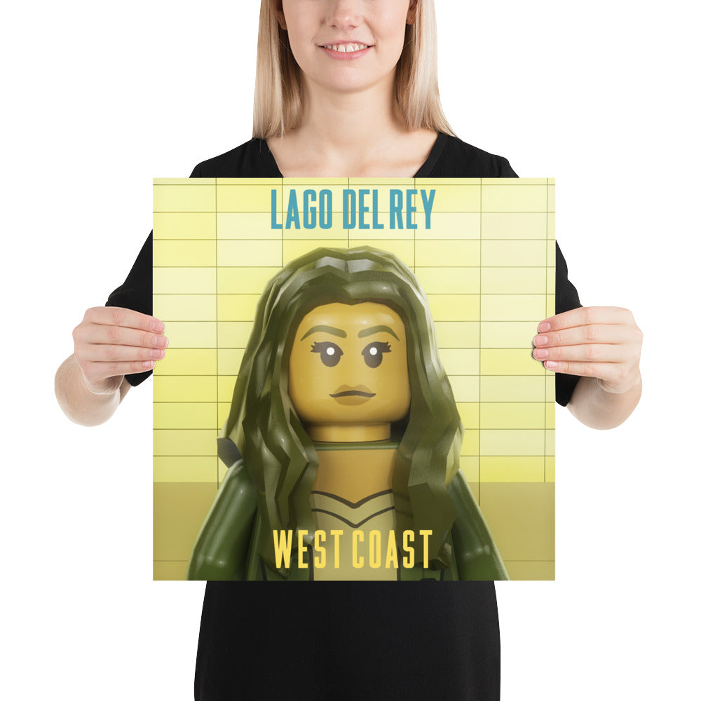 "Lana Del Rey - West Coast" Lego Parody Poster