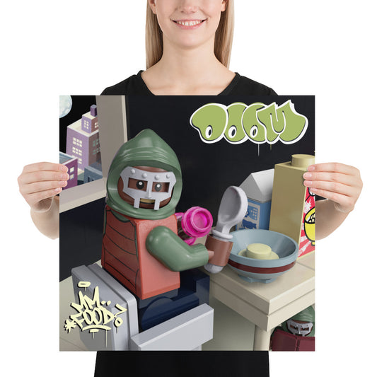 "MF DOOM - Mm..Food" Lego Parody Poster