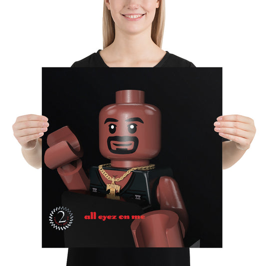 "Tupac Shakur (2Pac) - All Eyez on Me" Lego Parody Poster