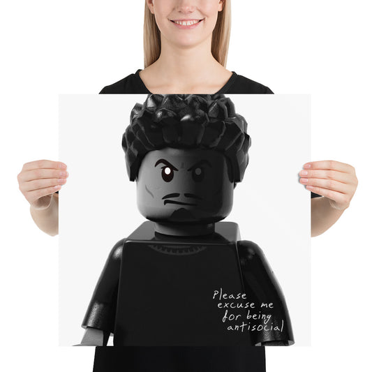 "Roddy Ricch - Please Excuse Me for Being Antisocial" Lego Parody Poster