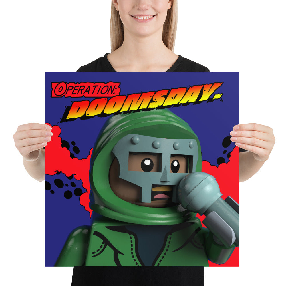 "MF DOOM - Operation: Doomsday [Vinyl Cover]" Lego Parody Poster