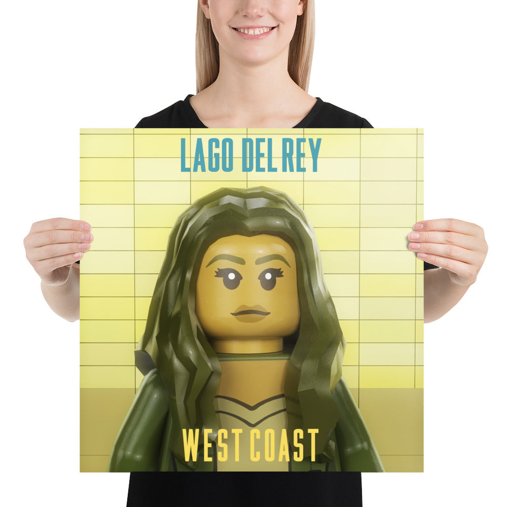 "Lana Del Rey - West Coast" Lego Parody Poster