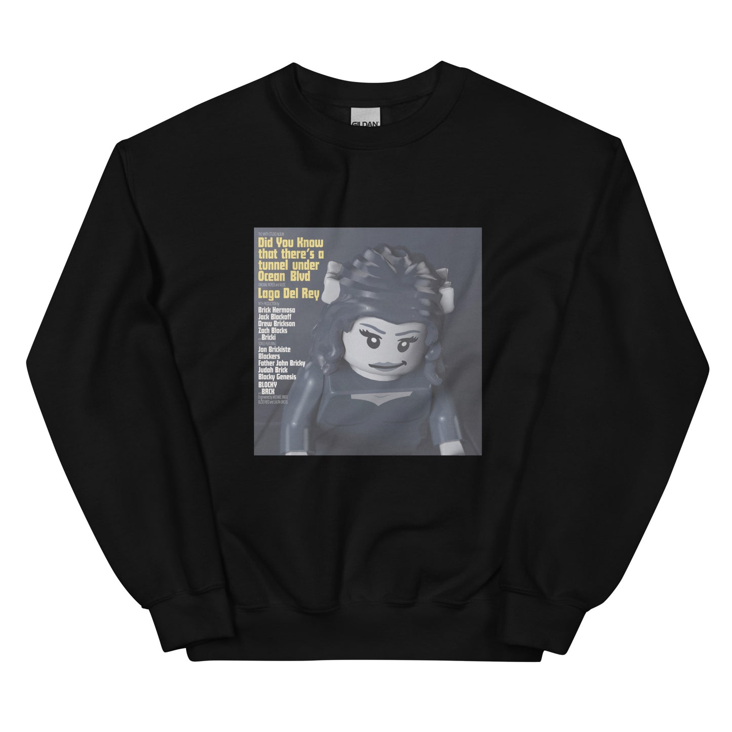 "Lana Del Rey - Did You Know That There's a Tunnel Under Ocean Blvd" Lego Parody Sweatshirt