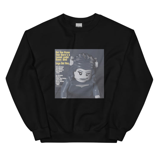 "Lana Del Rey - Did You Know That There's a Tunnel Under Ocean Blvd" Lego Parody Sweatshirt