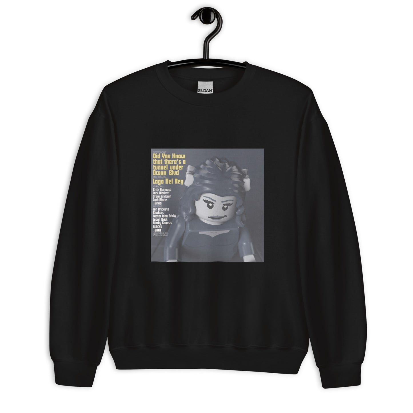 "Lana Del Rey - Did You Know That There's a Tunnel Under Ocean Blvd" Lego Parody Sweatshirt