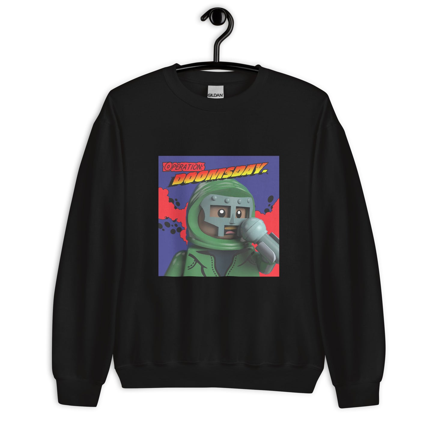 "MF DOOM - Operation: Doomsday [Vinyl Cover]" Lego Parody Sweatshirt