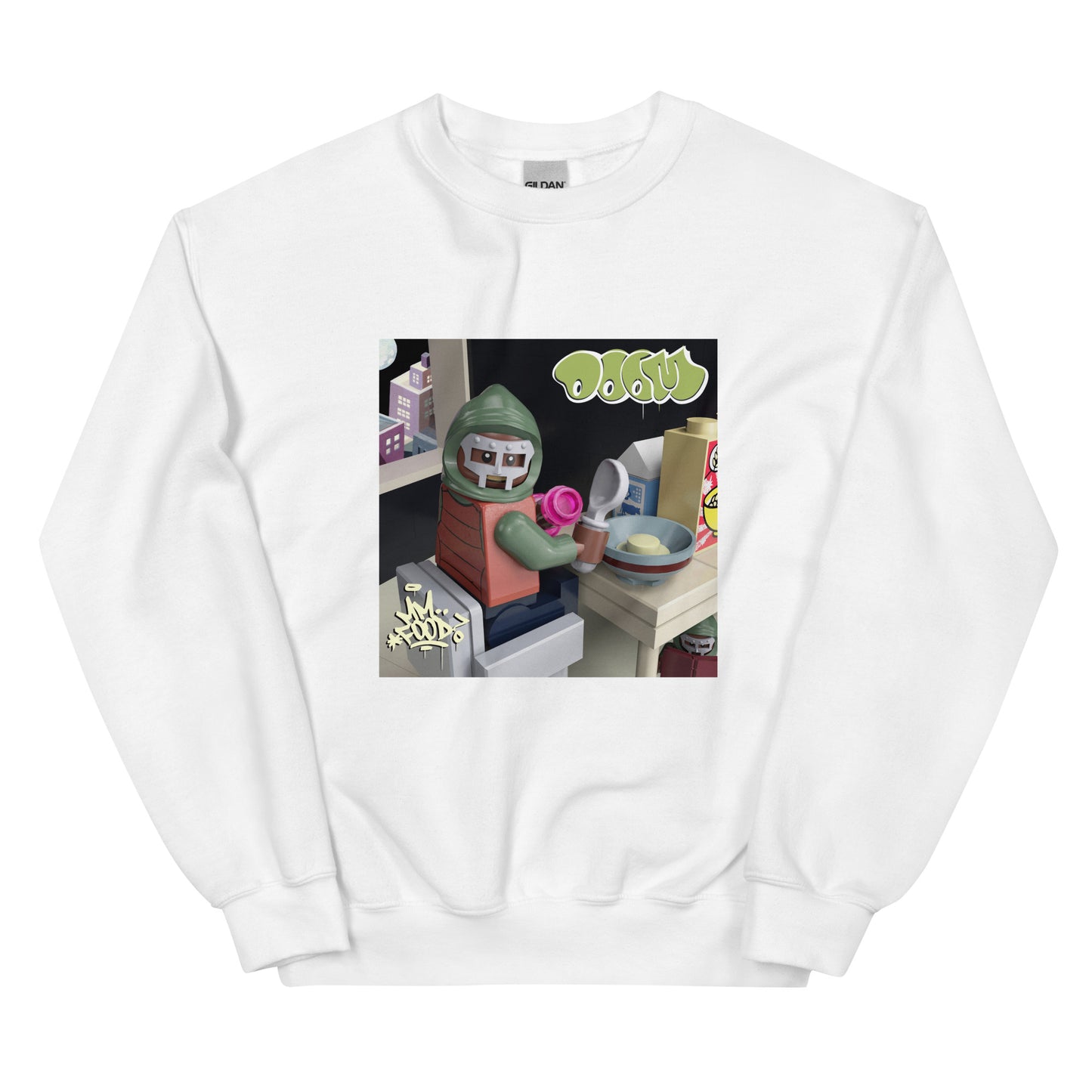 "MF DOOM - Mm..Food" Lego Parody Sweatshirt