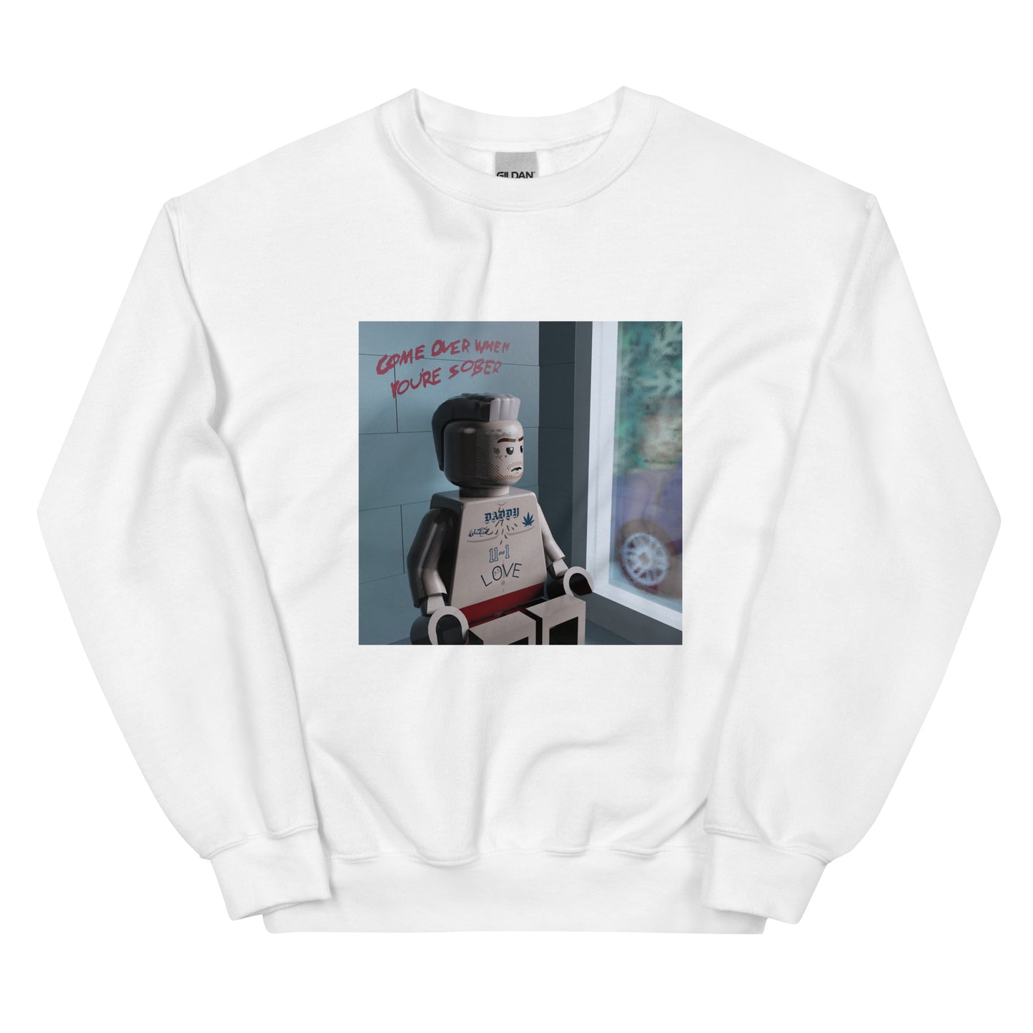 "Lil Peep - Come Over When You're Sober, Pt. 2" Lego Parody Sweatshirt