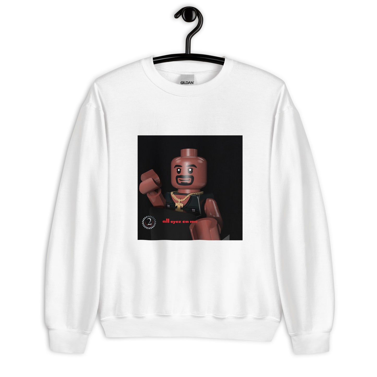 "Tupac Shakur (2Pac) - All Eyez on Me" Lego Parody Sweatshirt