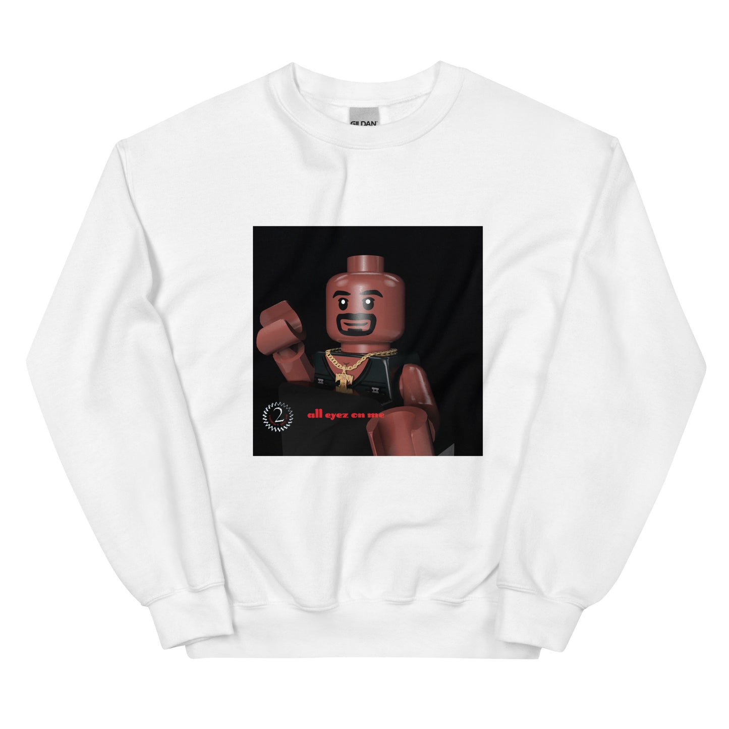 "Tupac Shakur (2Pac) - All Eyez on Me" Lego Parody Sweatshirt