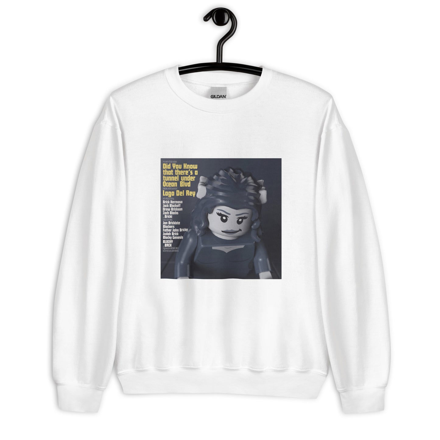 "Lana Del Rey - Did You Know That There's a Tunnel Under Ocean Blvd" Lego Parody Sweatshirt